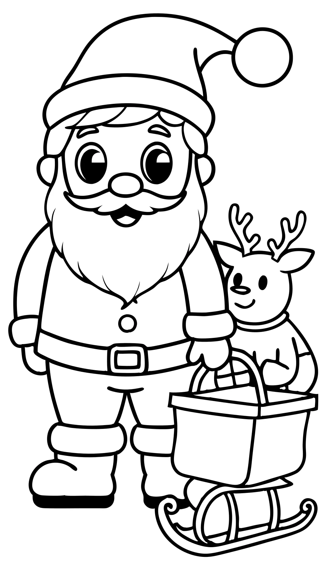 coloriages gratuits du Père Noël imprimables